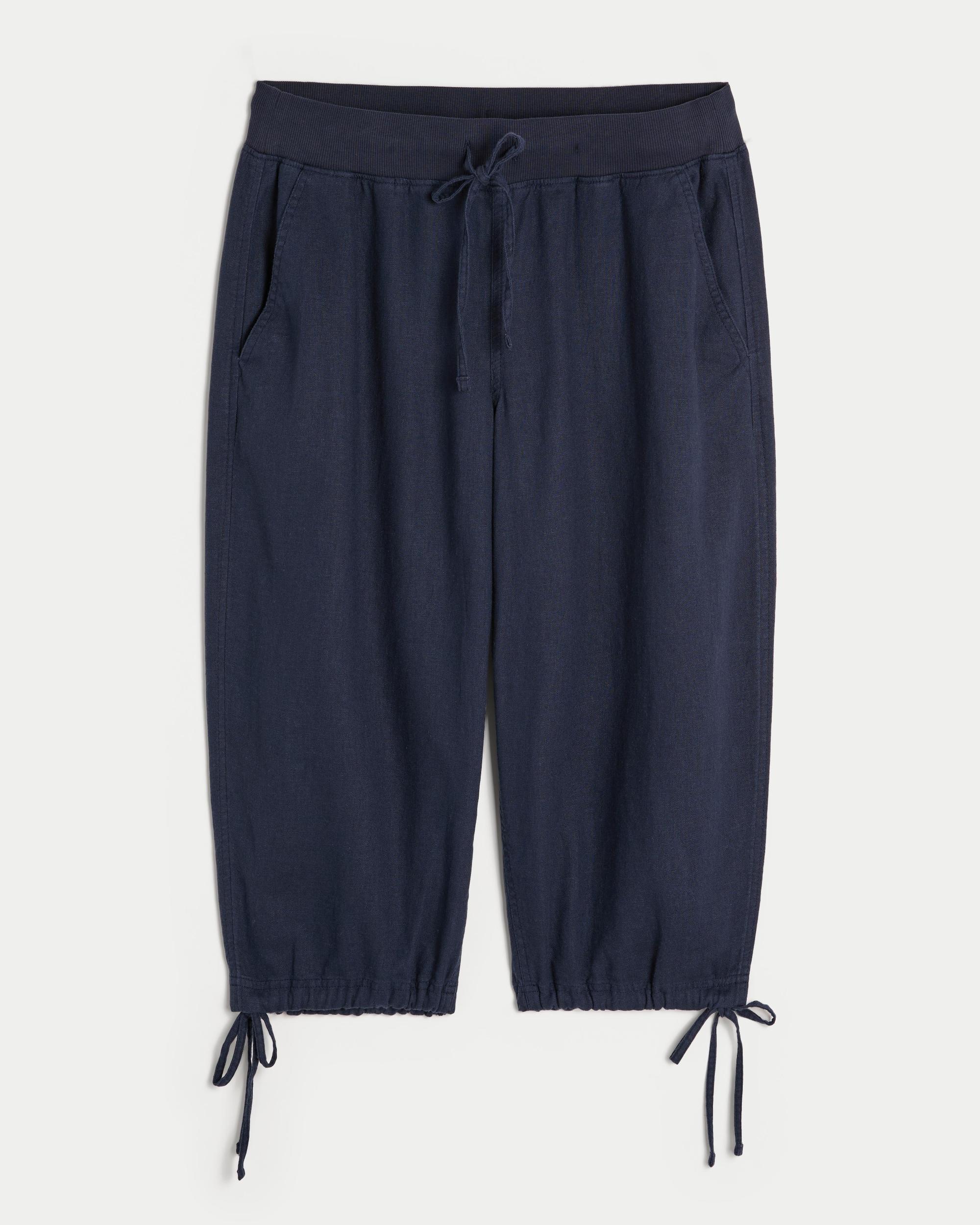 Tie-Hem Capri Pants Product Image