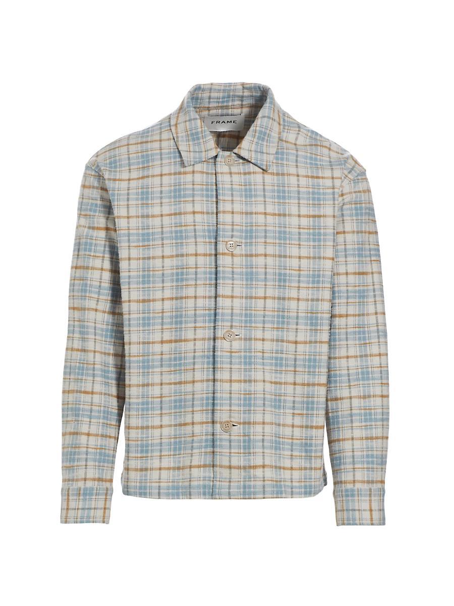Frame Plaid Relaxed Fit Shirt Jacket Product Image