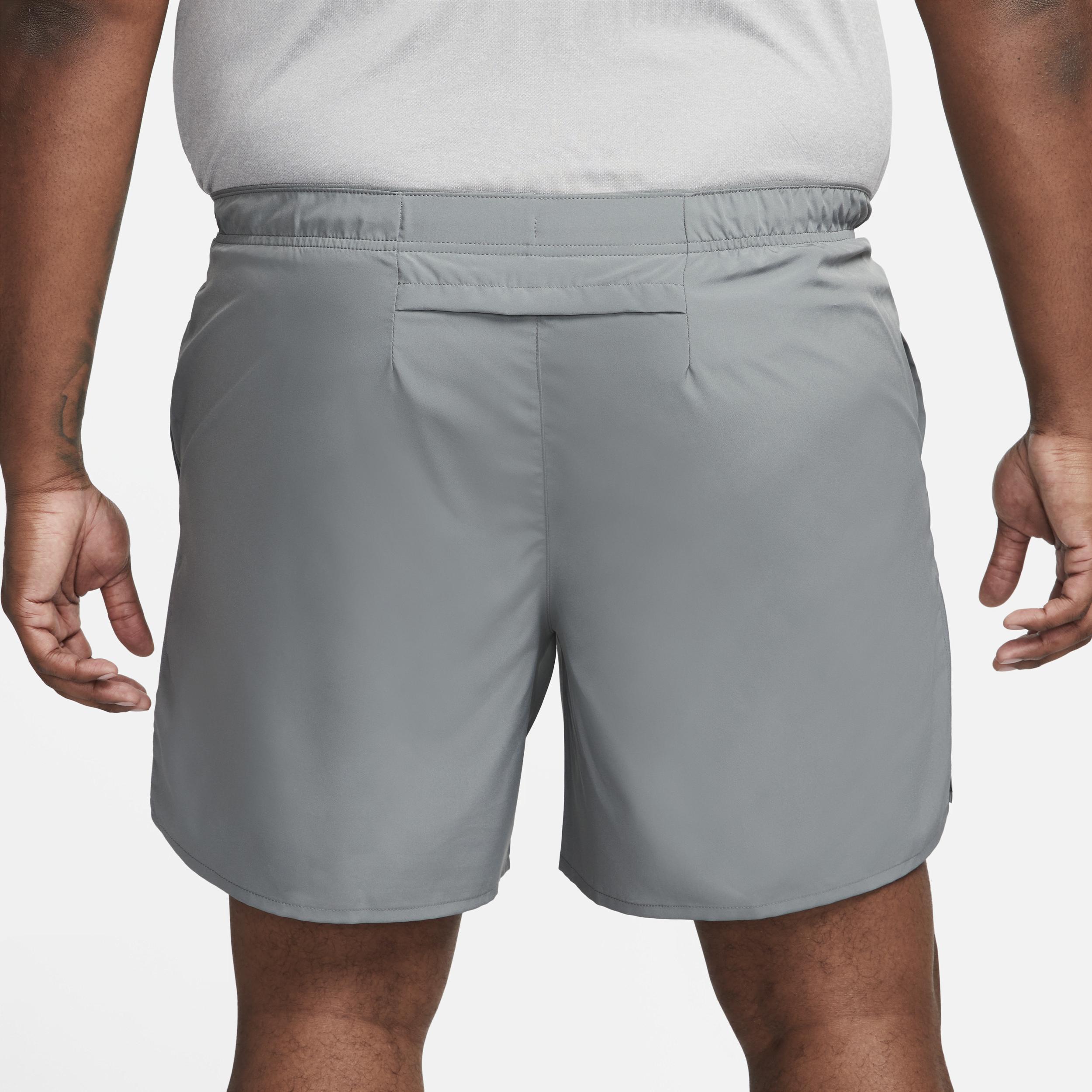 Men's Nike Dri-FIT Challenger 7" 2-in-1 Running Shorts, Size: Small, Grey Gray Blk Rf Slvr Product Image