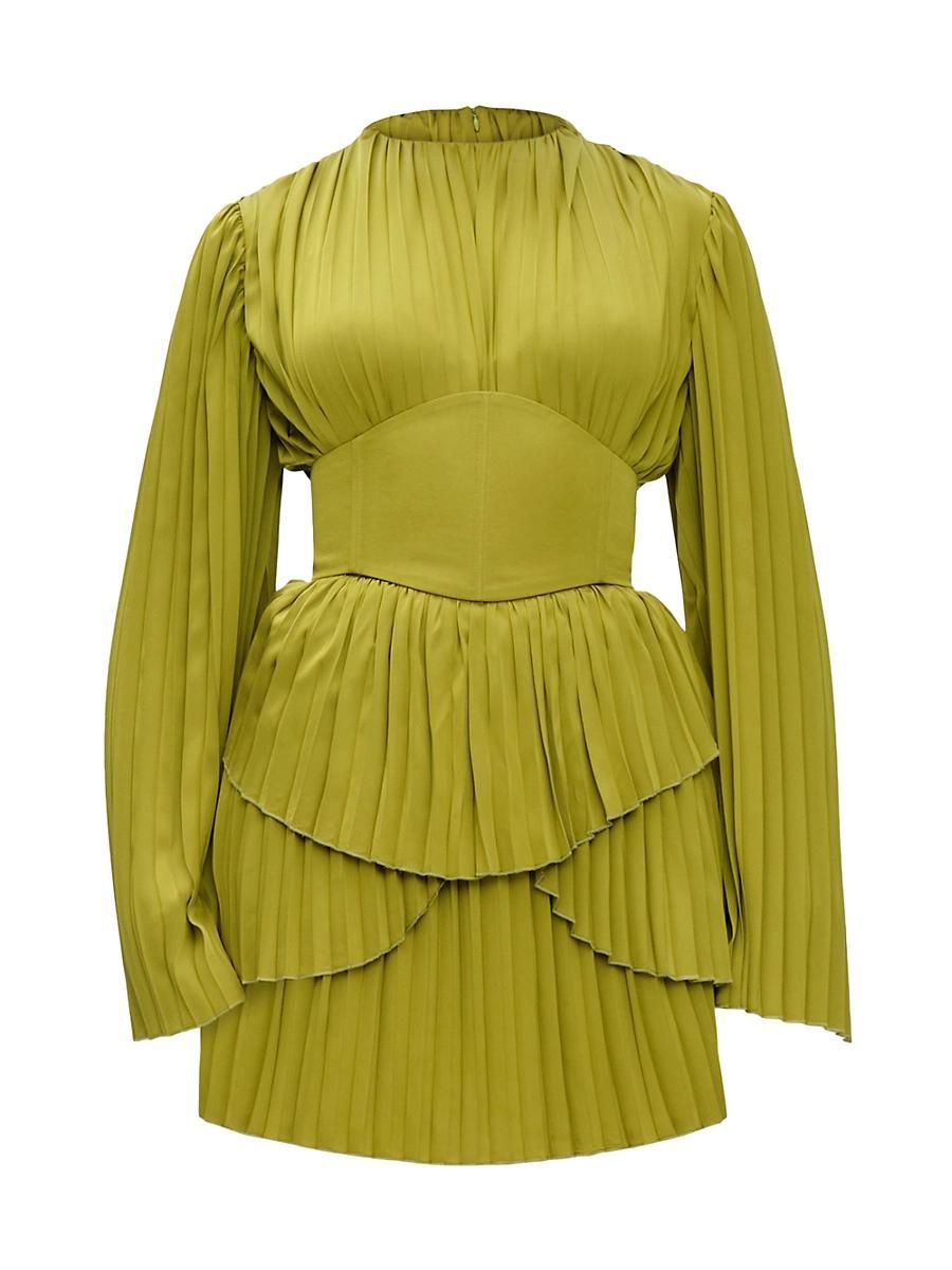 Womens Lenti Pleated Minidress Product Image