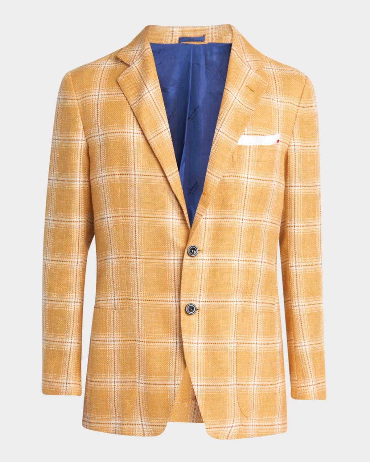Mens Cashmere-Blend Plaid Sport Coat Product Image