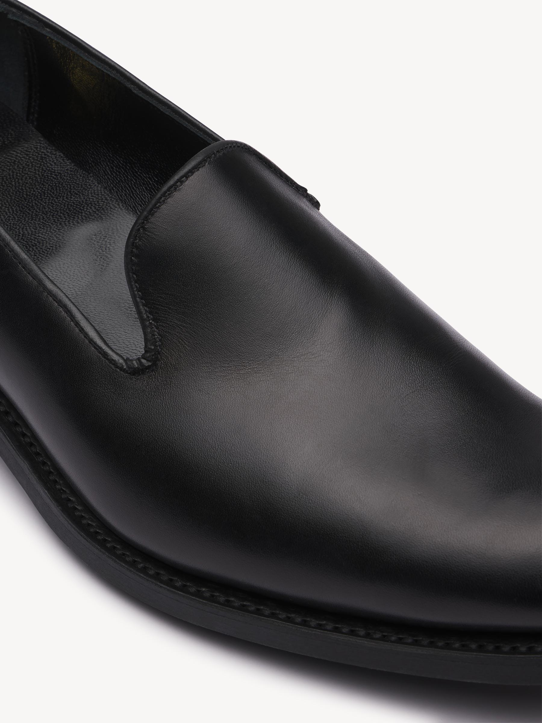 Black Sanders x Buck Mason Leather Wholecut Loafer Product Image