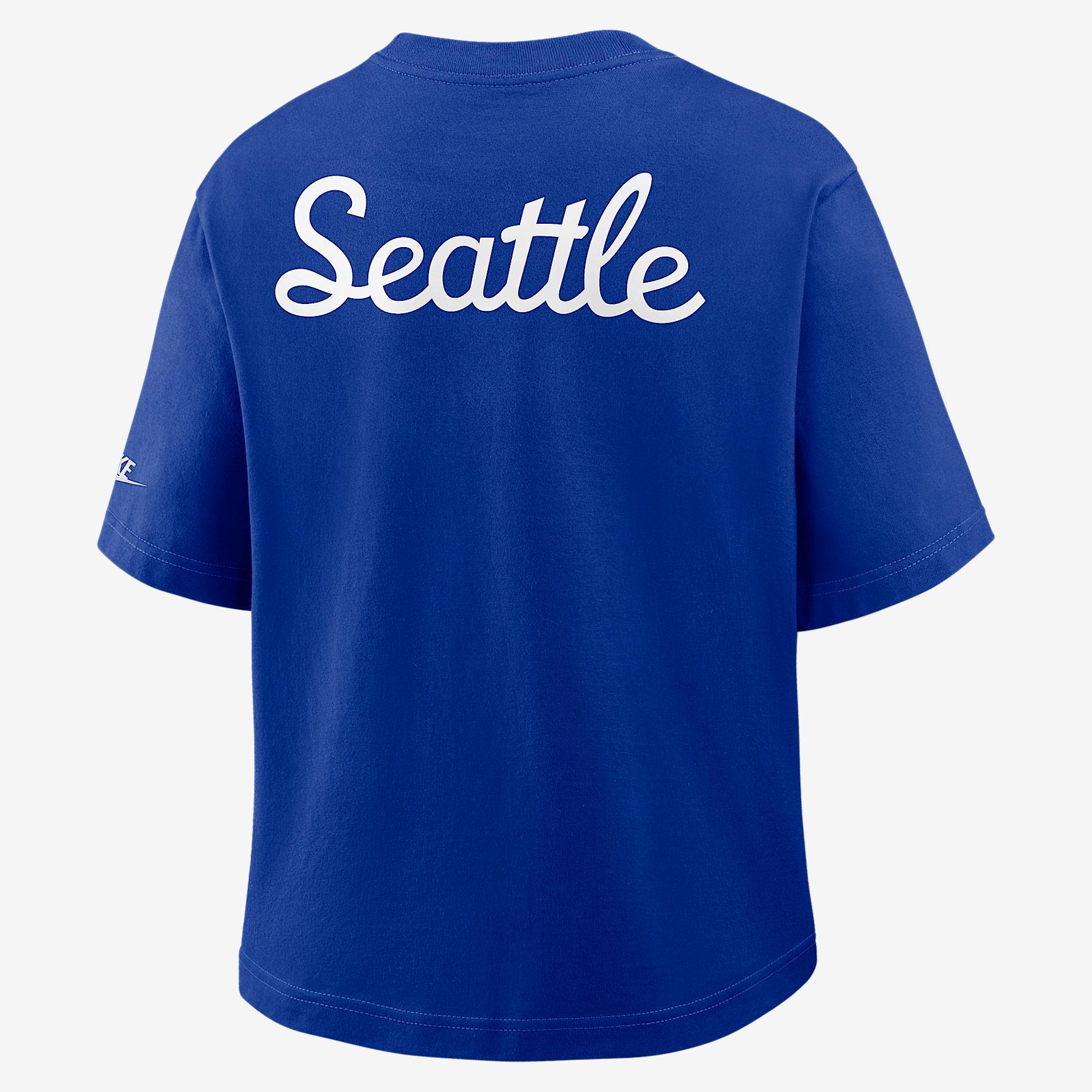Seattle Seahawks Rewind Pocket Boxy Women's Nike NFL T-Shirt Product Image