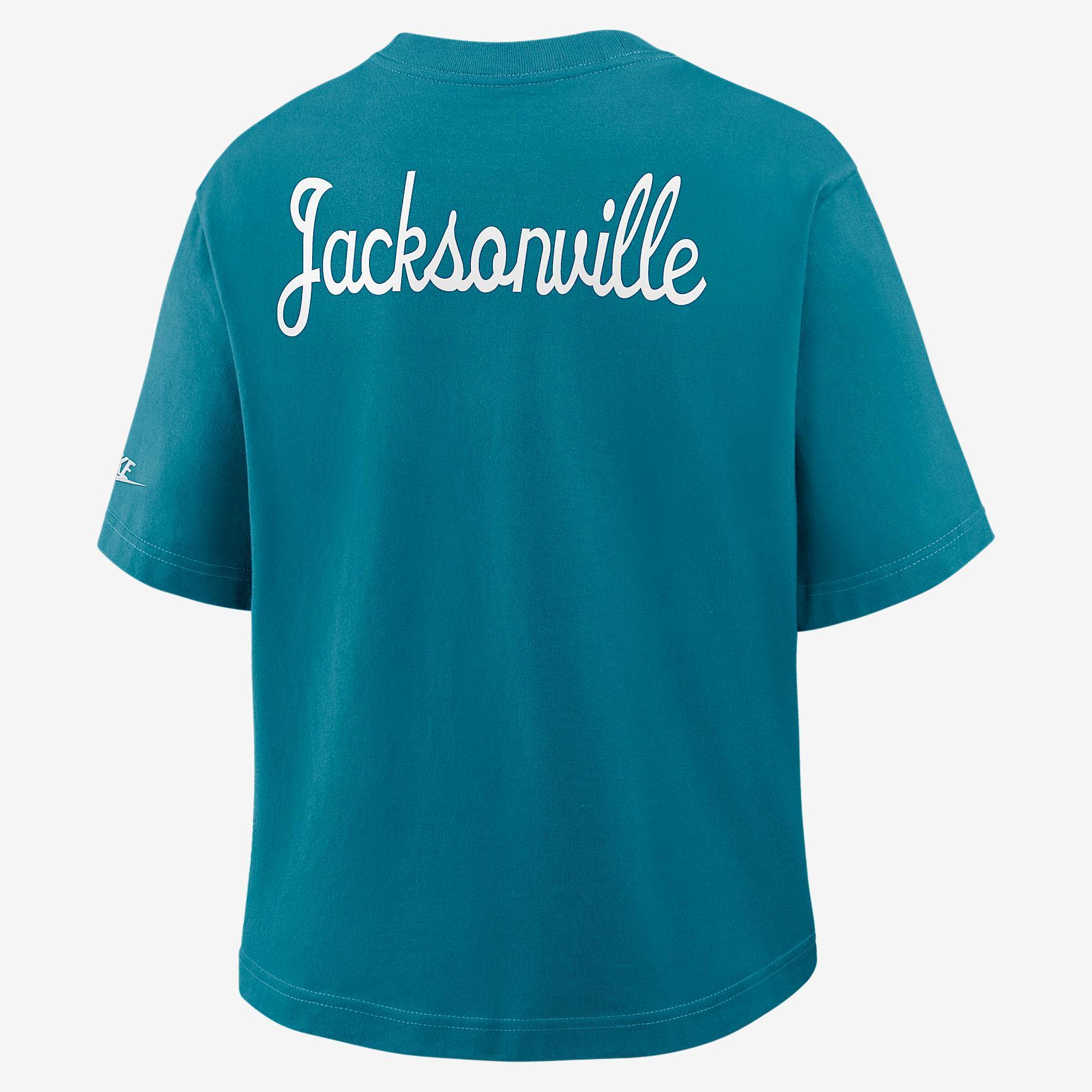 Jacksonville Jaguars Rewind Pocket Boxy Women's Nike NFL T-Shirt Product Image