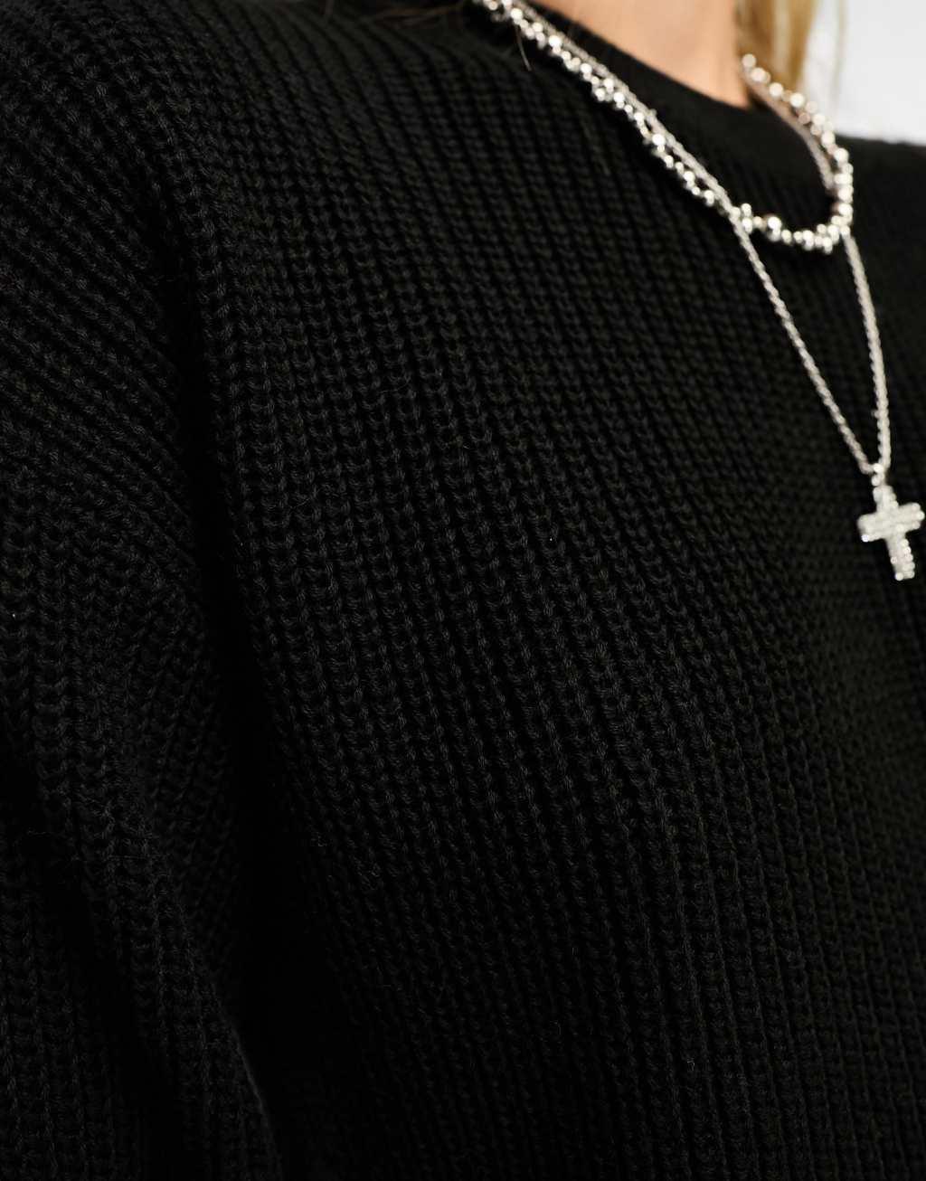 Noisy May crew neck sweater in black Product Image