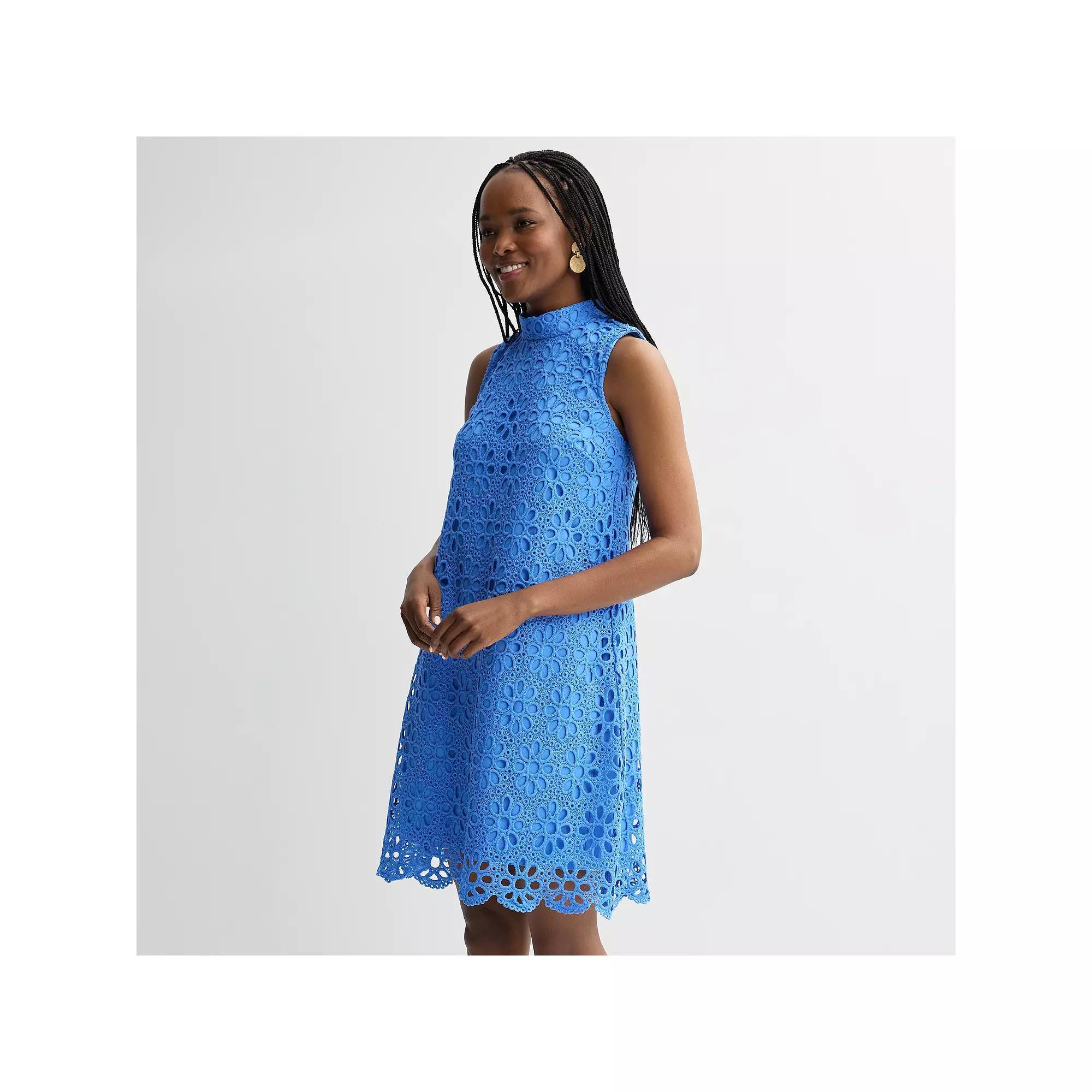 Women's Robbie Bee Tie Mock Neck Dress, Size: Small, Peri Product Image