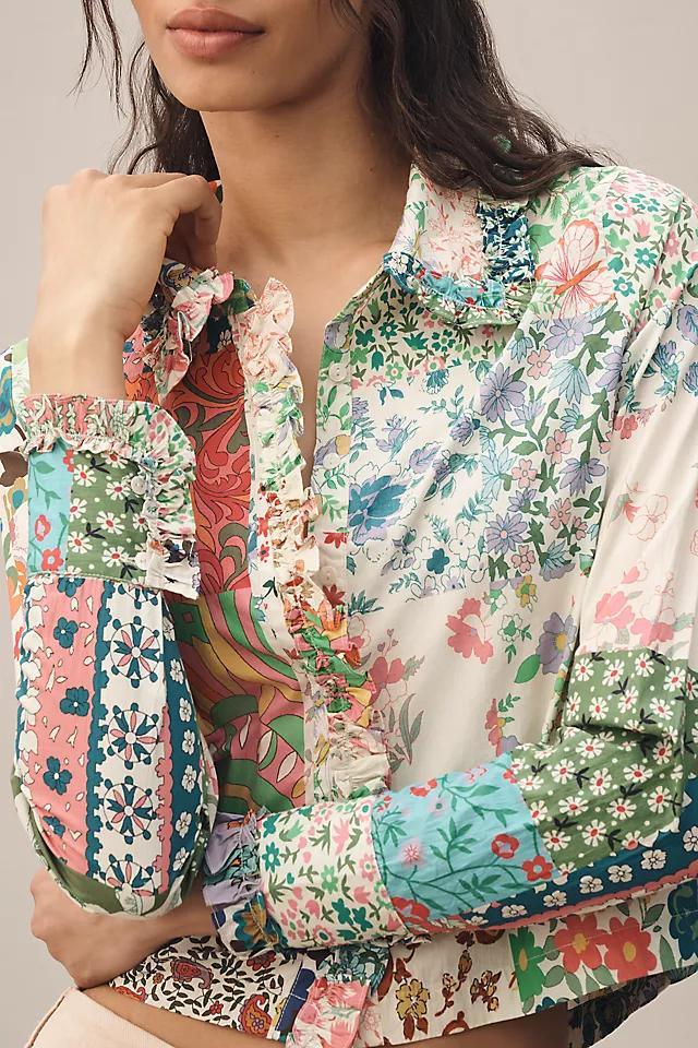 Love The Label Cyrus Buttondown Cropped Shirt Product Image