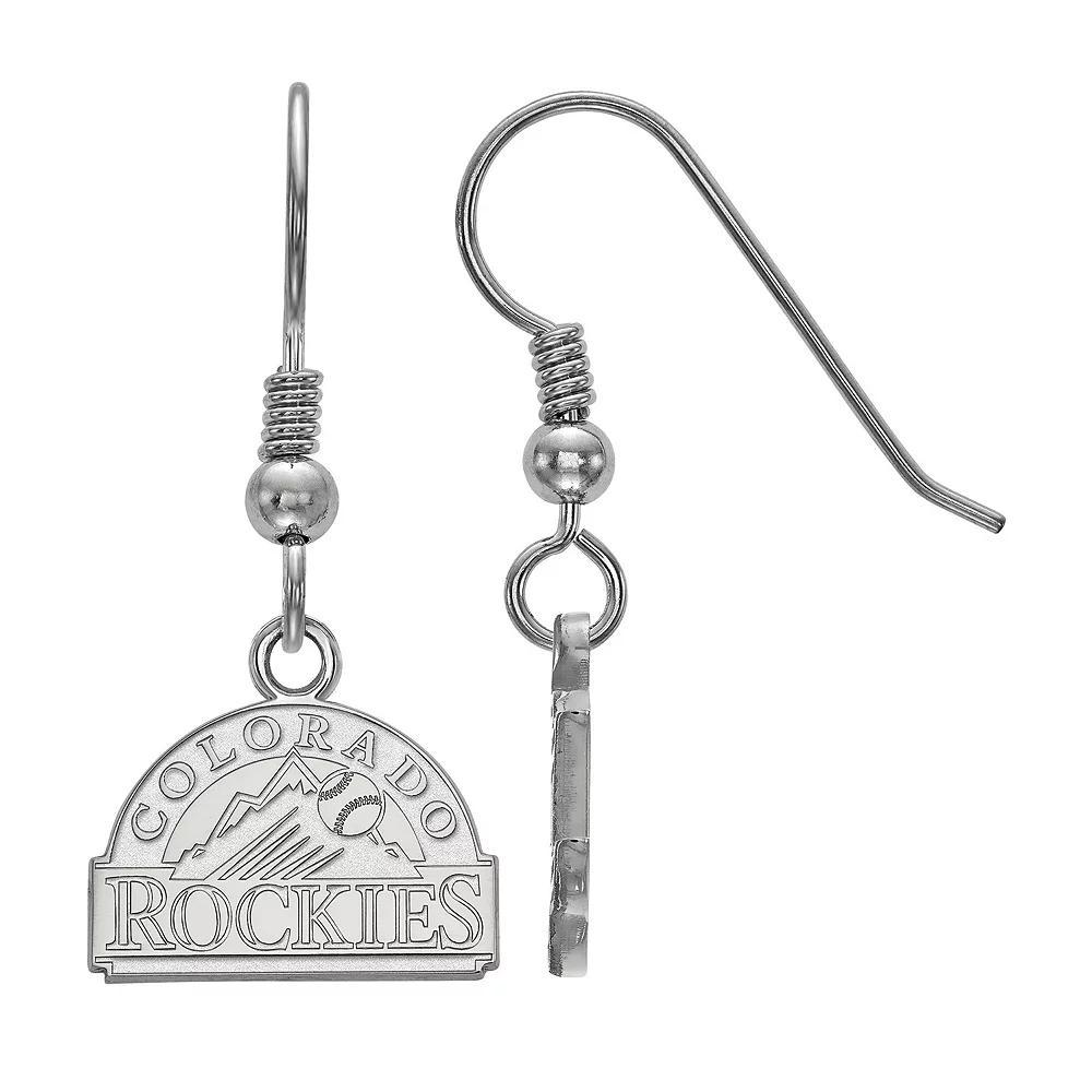 LogoArt Sterling Silver Colorado Rockies Extra-Small Dangle Earrings, Women's, Size: 30MM Product Image