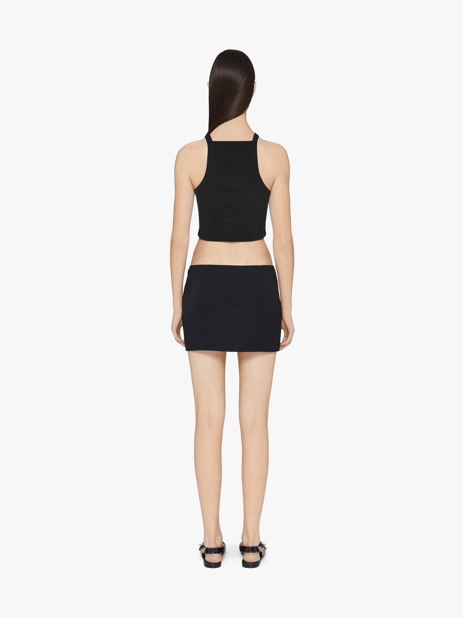 Cropped tank top in cotton with 4G detail Product Image