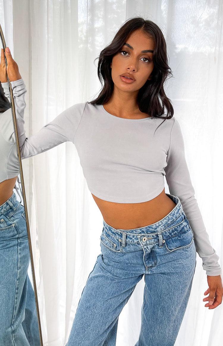Milja Grey Open Back Top Product Image