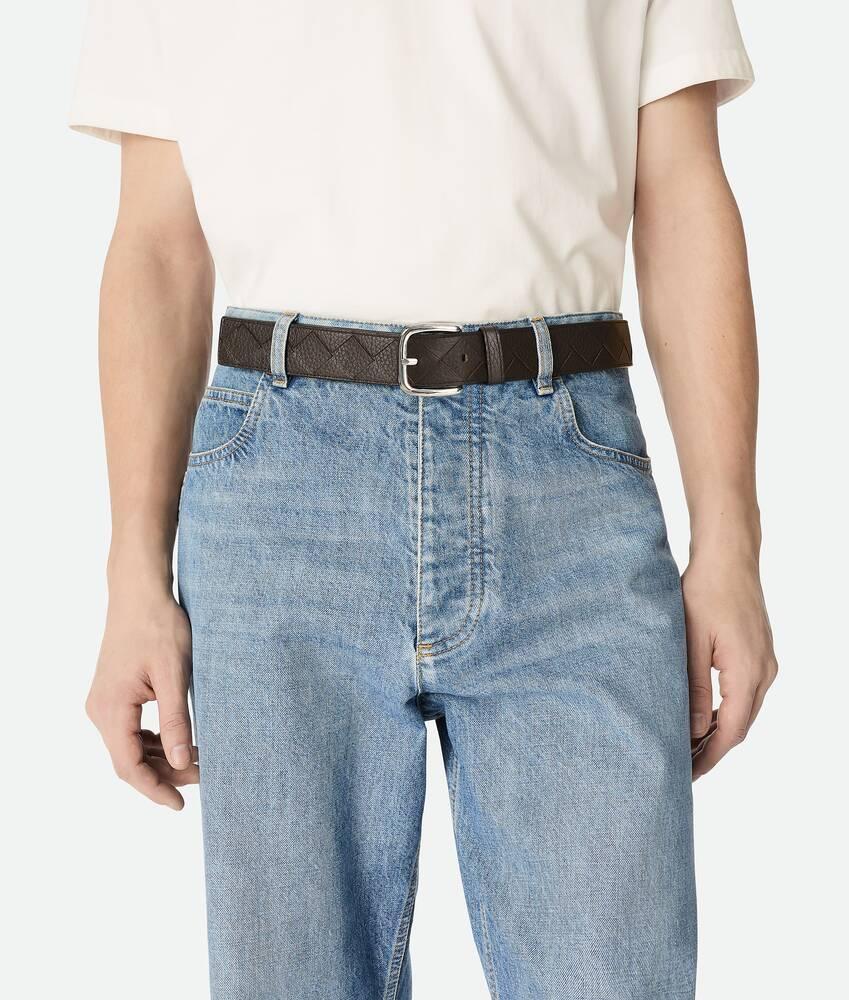 Men's Intrecciato Taurillon Belt in Fondant Product Image