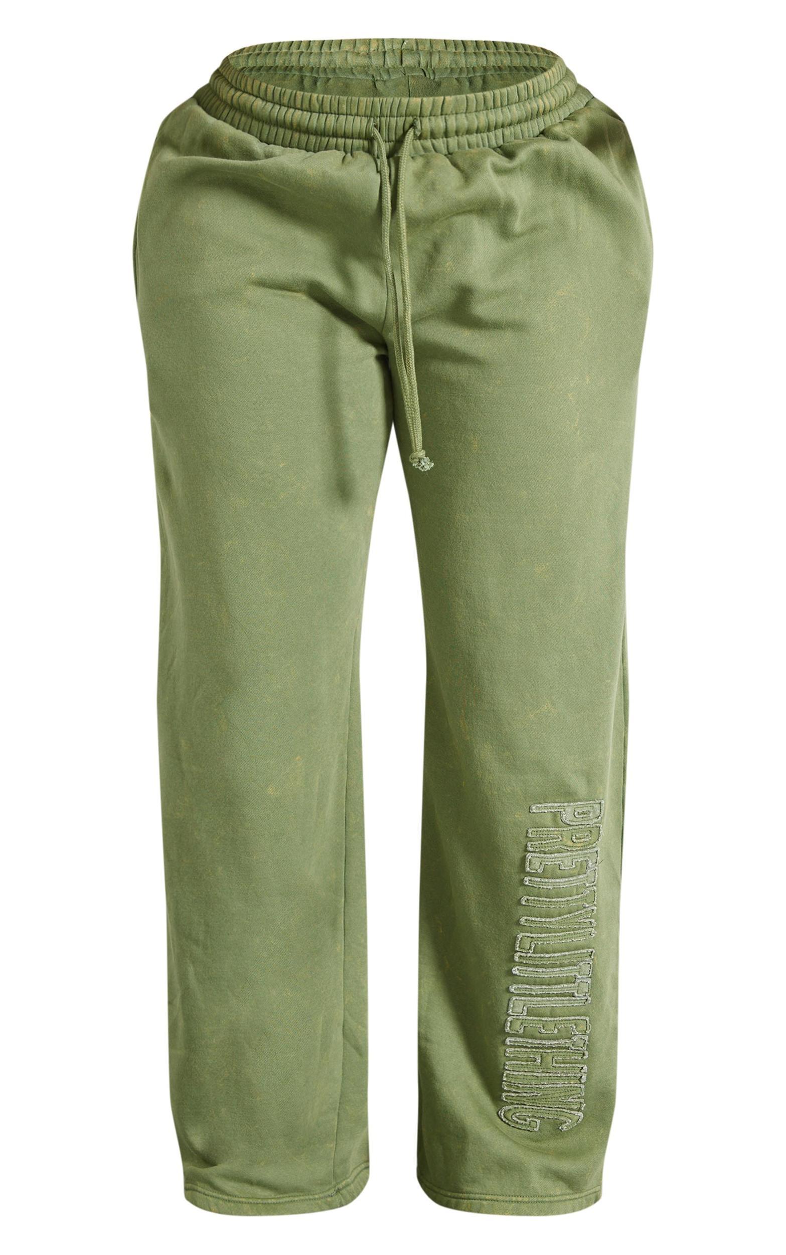 PRETTYLITTLETHING Shape Khaki Sweatpants Product Image