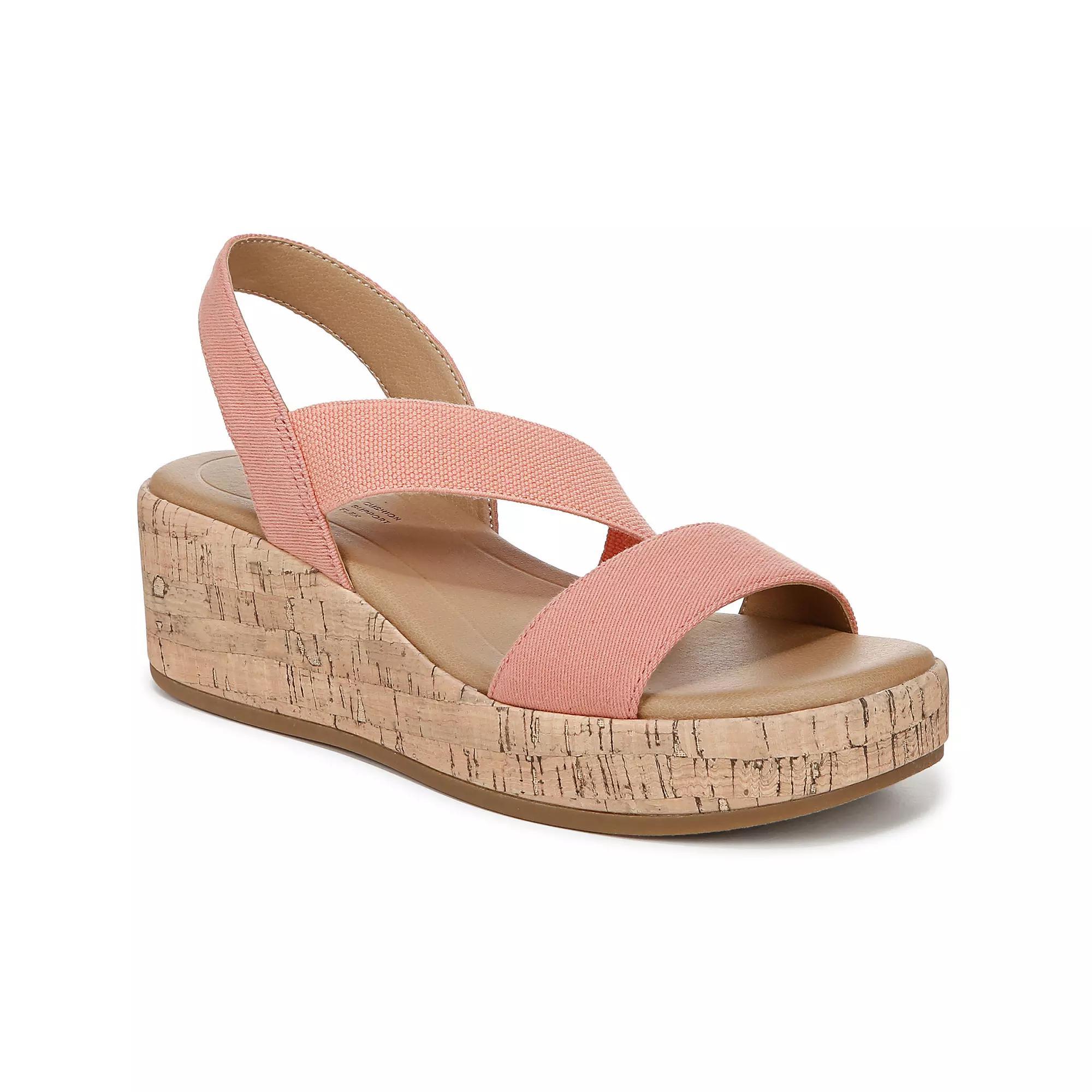 LifeStride Odette Women's Strappy Wedge Sandals, Size: 8.5 Wide, Pink Pink Product Image