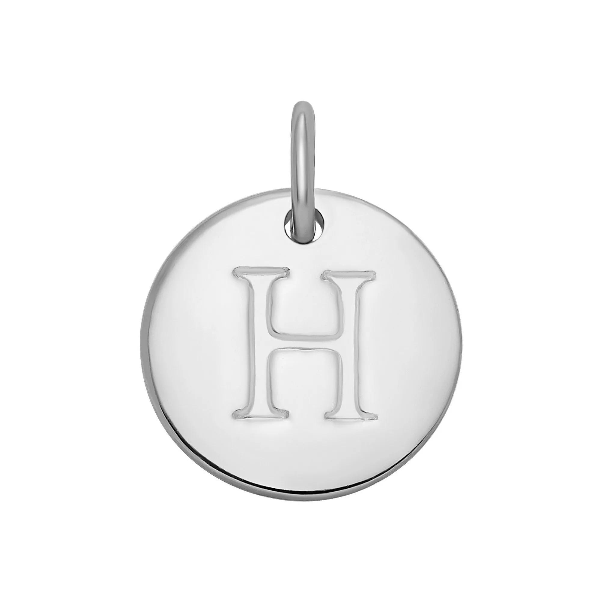 PRIMROSE Sterling Silver Letter Disc Charm, Women's, Sterling Silver N Product Image