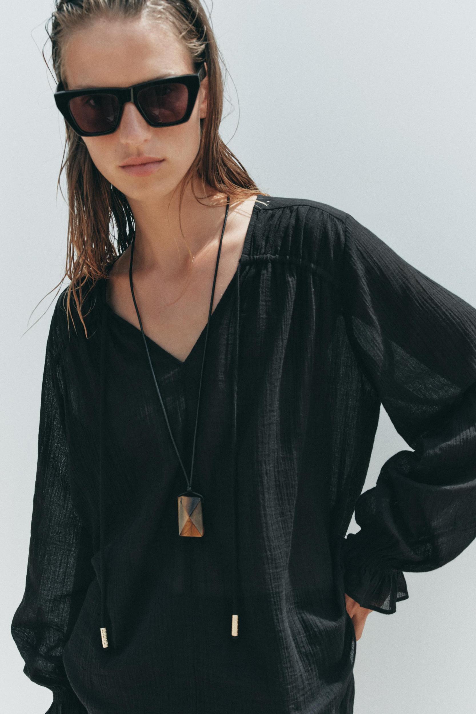 SEMI-SHEER BLOUSE Product Image
