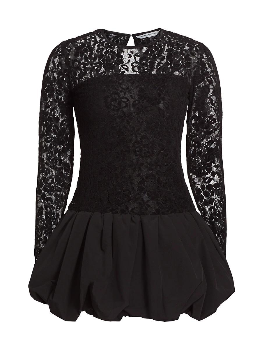 Womens Lacey Bubble-Hem Skort Romper Product Image