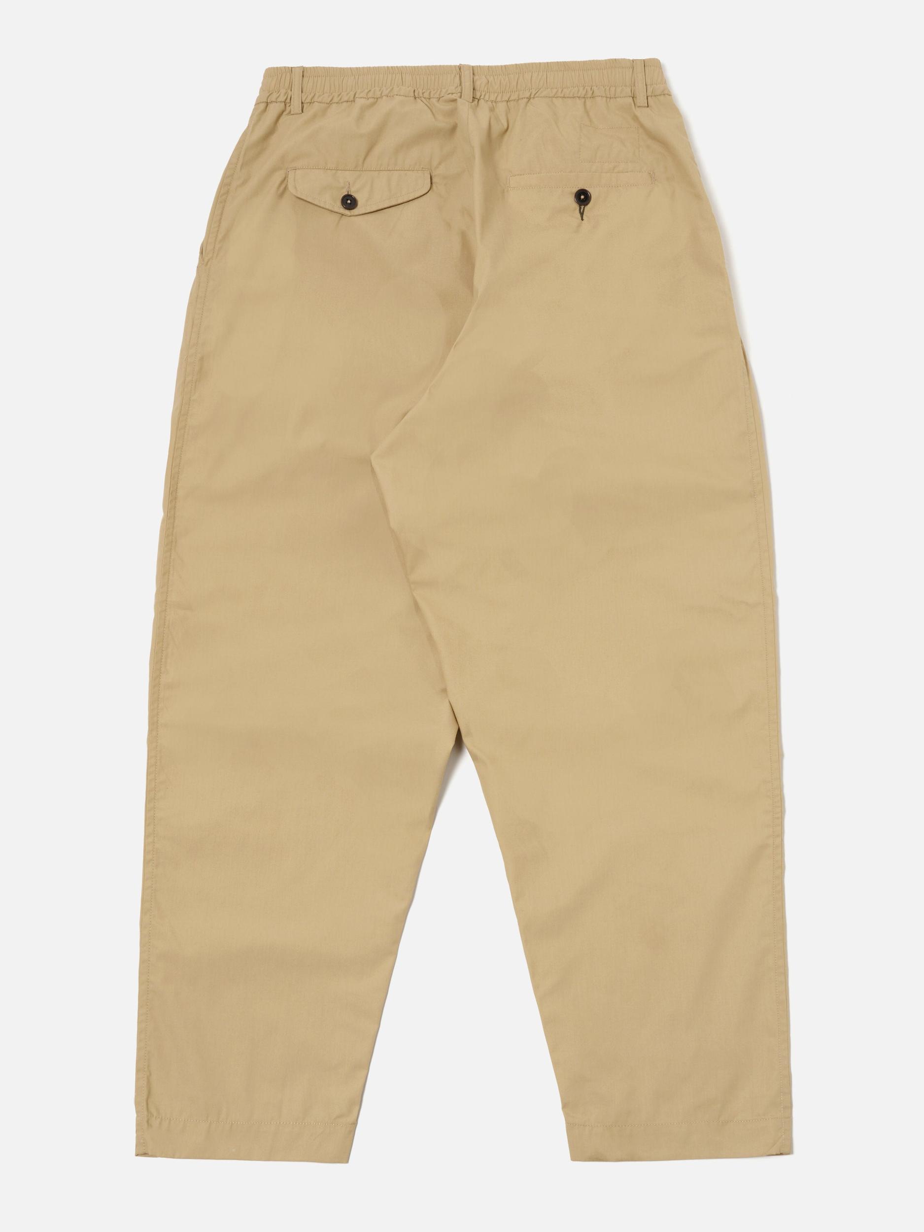 Sand Recycled Polytech Pleated Track Pant Product Image