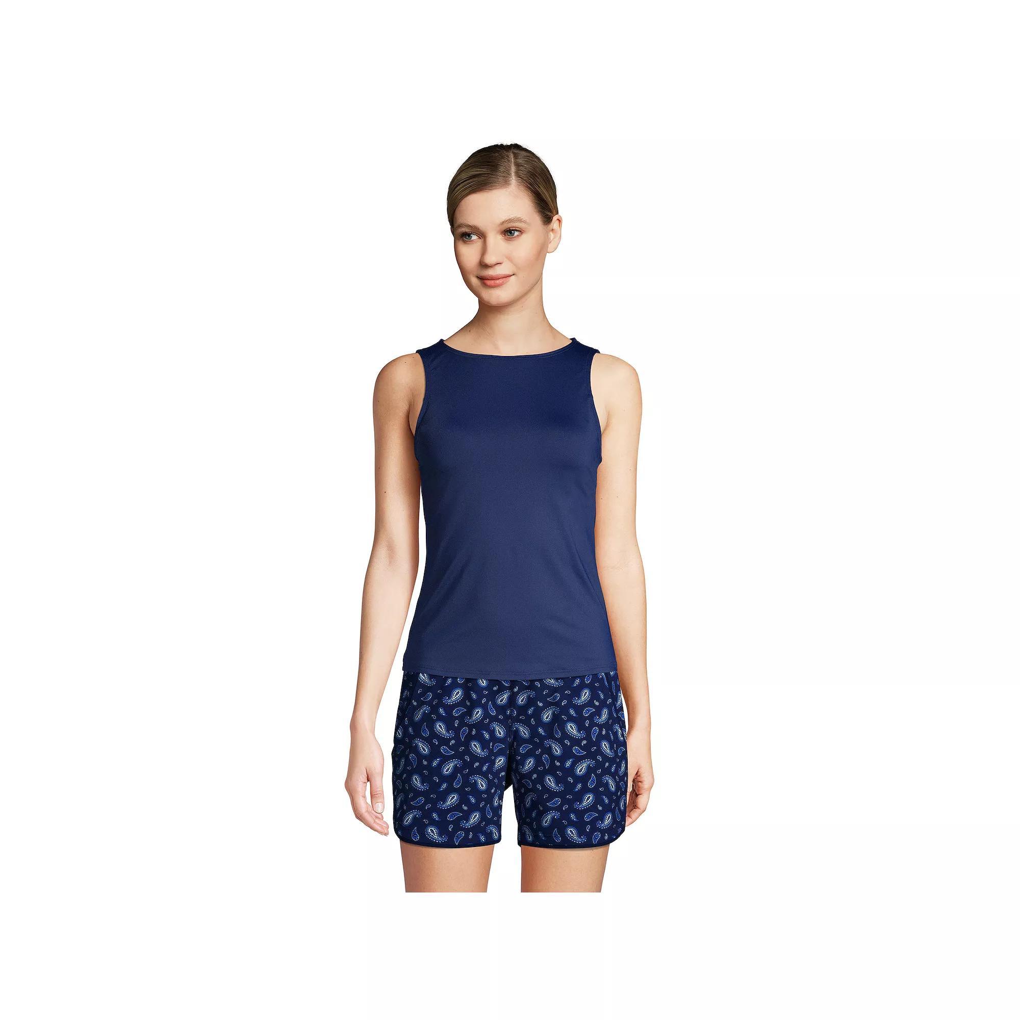 Womens Lands End UPF 50 Bust Minimizer Tankini Swimsuit Top Product Image