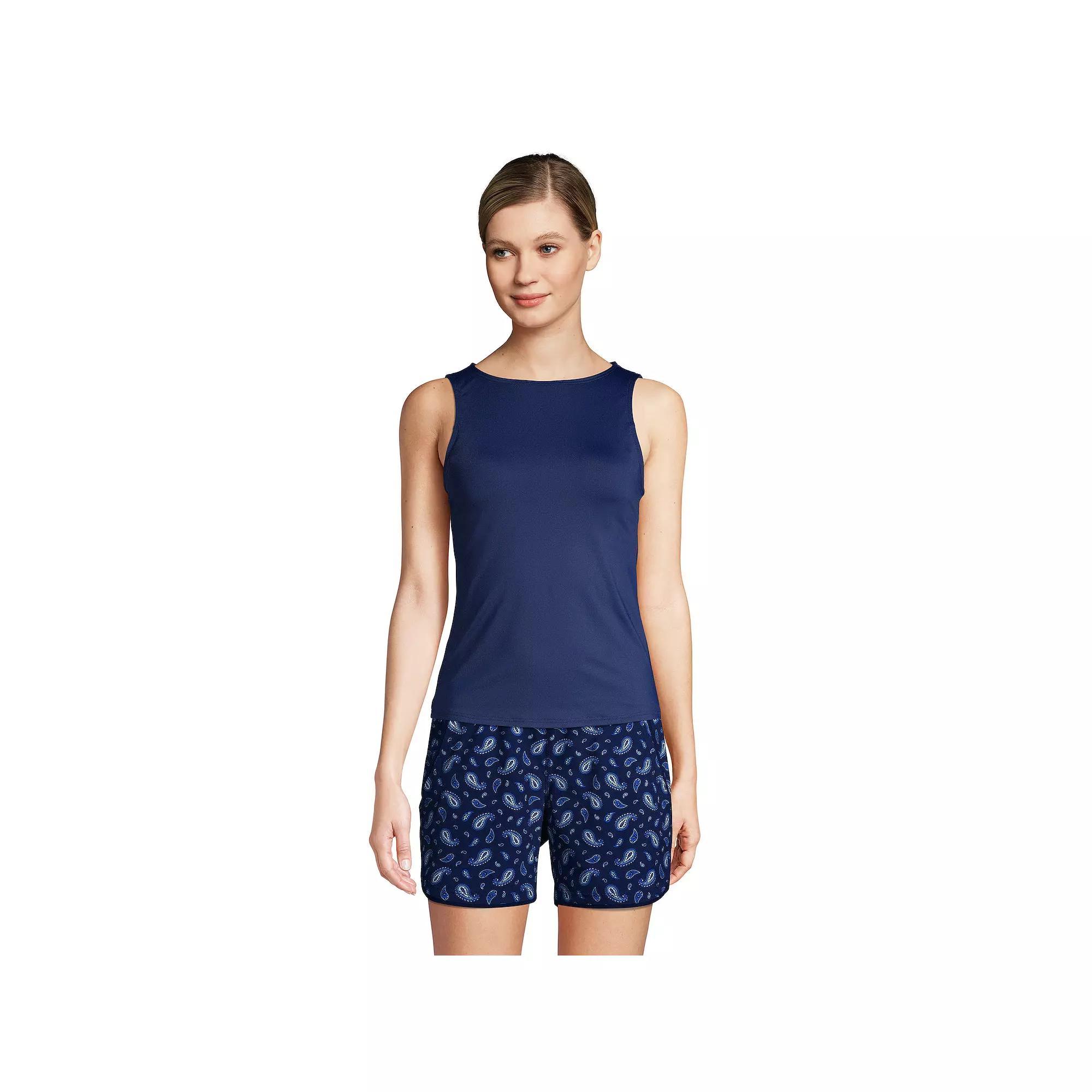 Womens Lands End UPF 50 Bust Minimizer Tankini Swimsuit Top Product Image