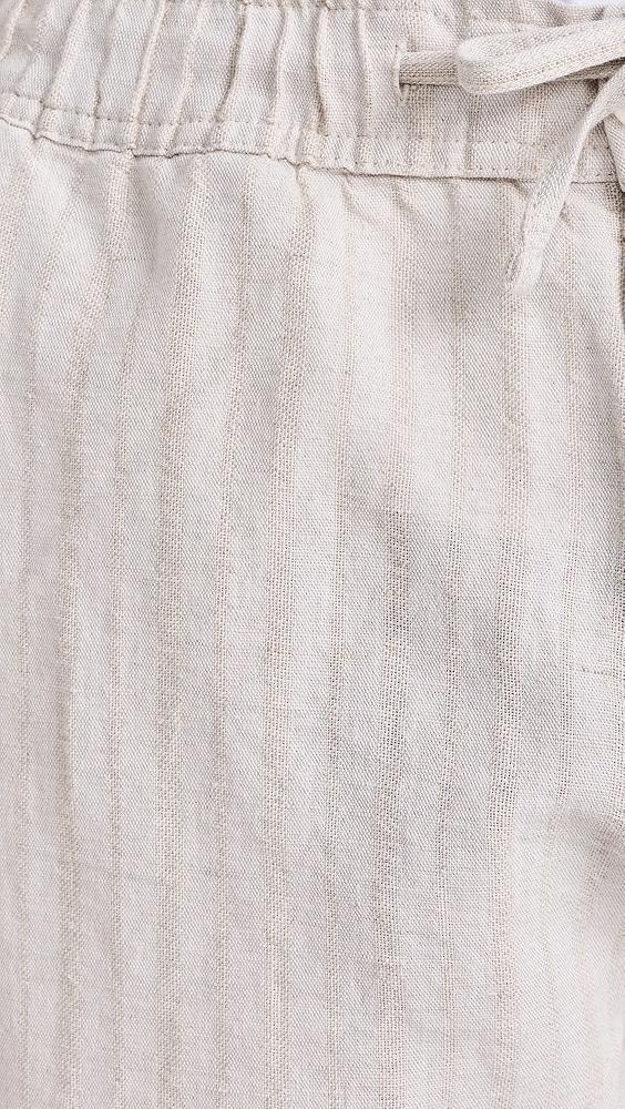 Wax London Kurt Linen Stripe Shorts 7" | Shopbop Product Image