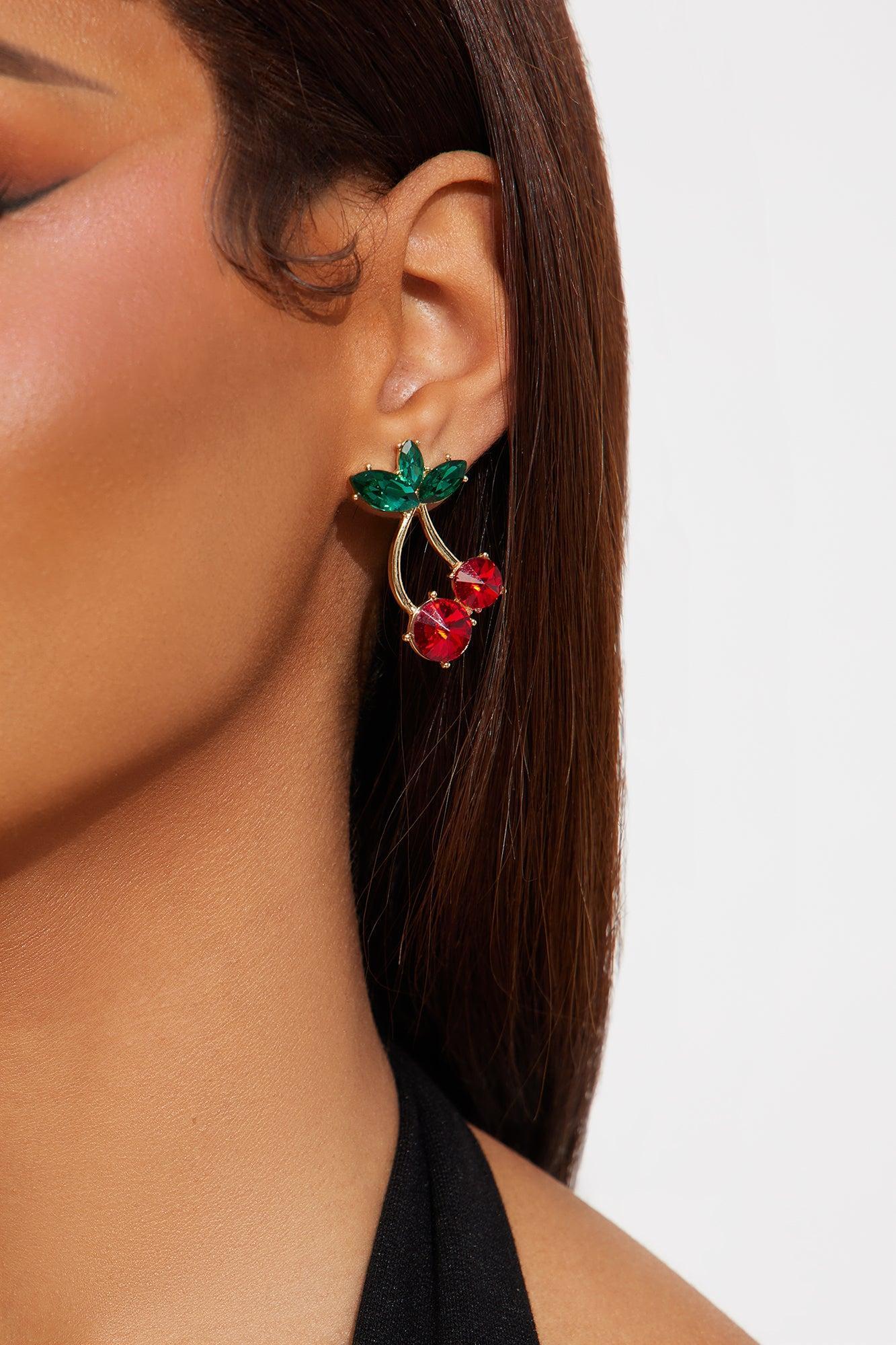 Cherry On Top Earrings - Red/combo Product Image