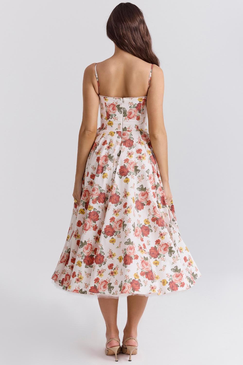 Minimoiselle  italian rose print tulle mini dress Product Image