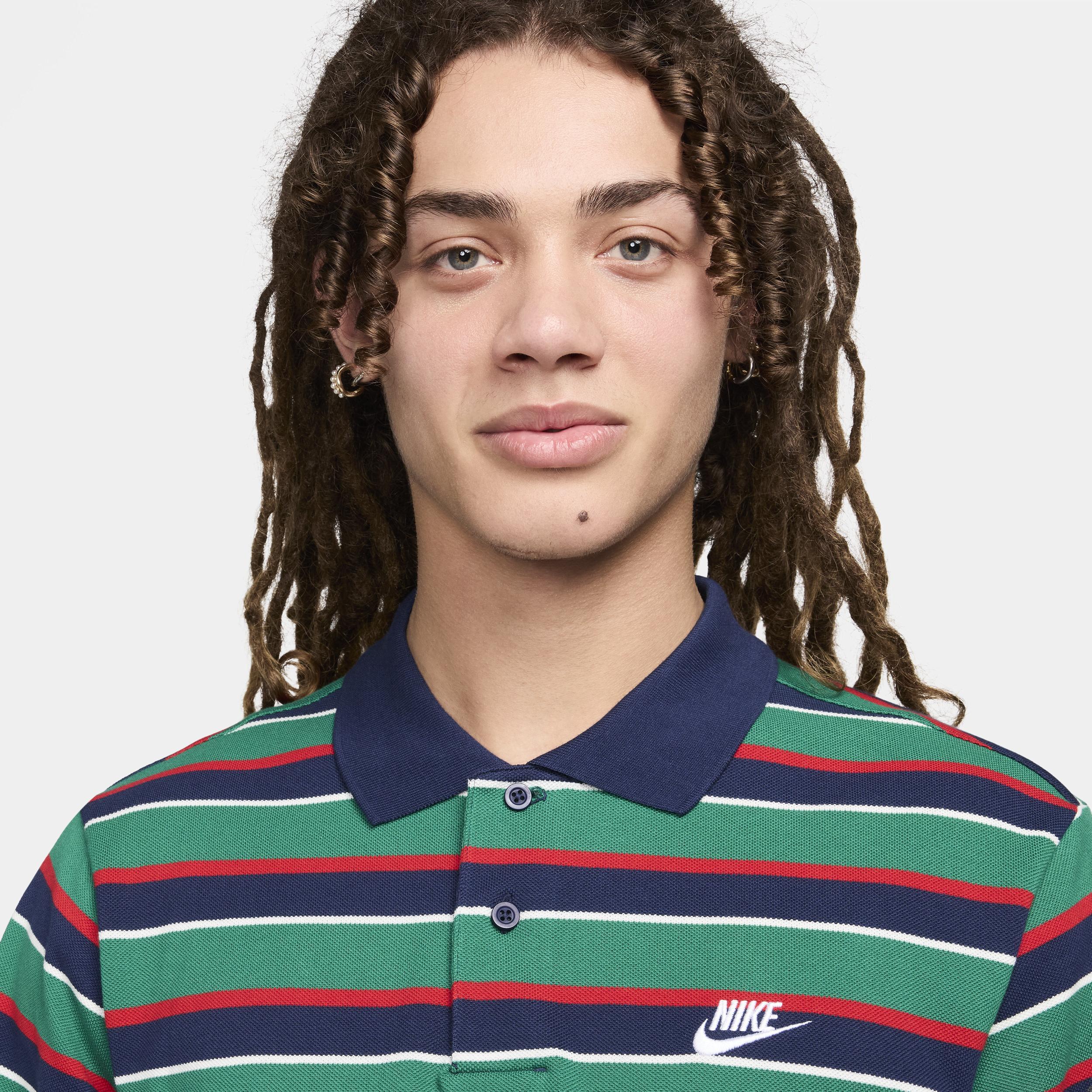 Mens Nike Club Striped Polo Shirt Product Image