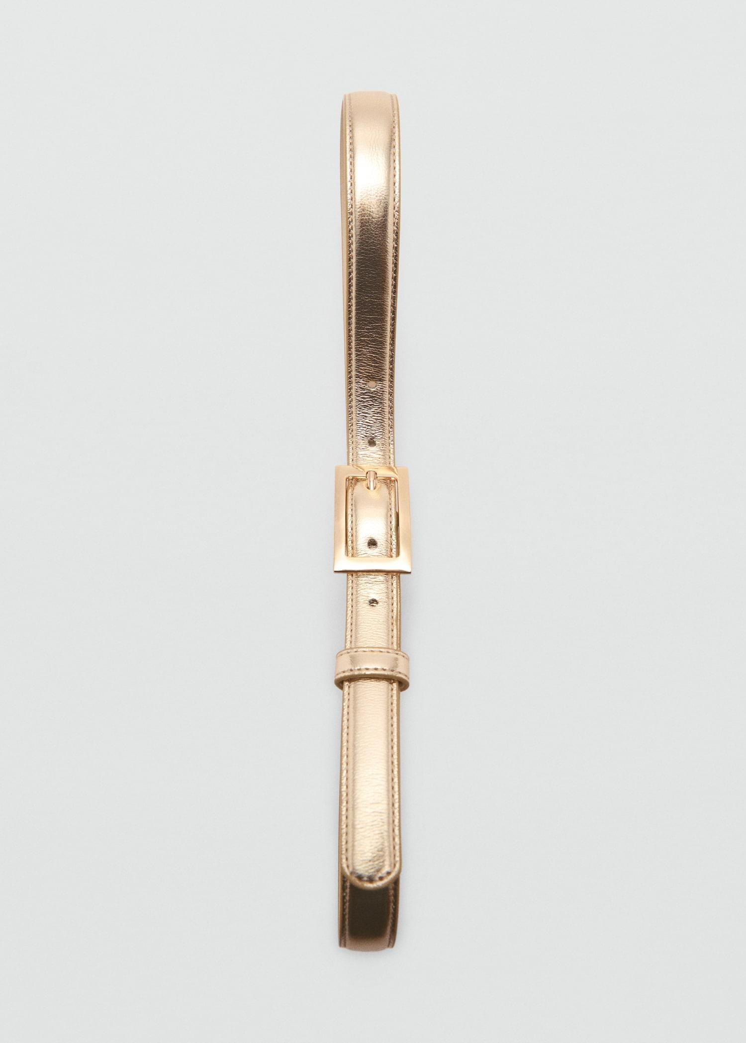 Square buckle belt - Women | MANGO USA Product Image