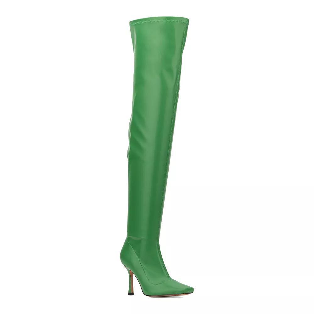 New York & Company Natalia Women's Thigh-High Boots, Size: 6.5, Green Product Image