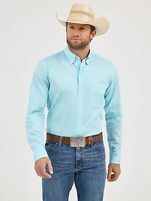 Men's Cody Johnson One Pocket Button Down Shirt in Gray Contrast Product Image