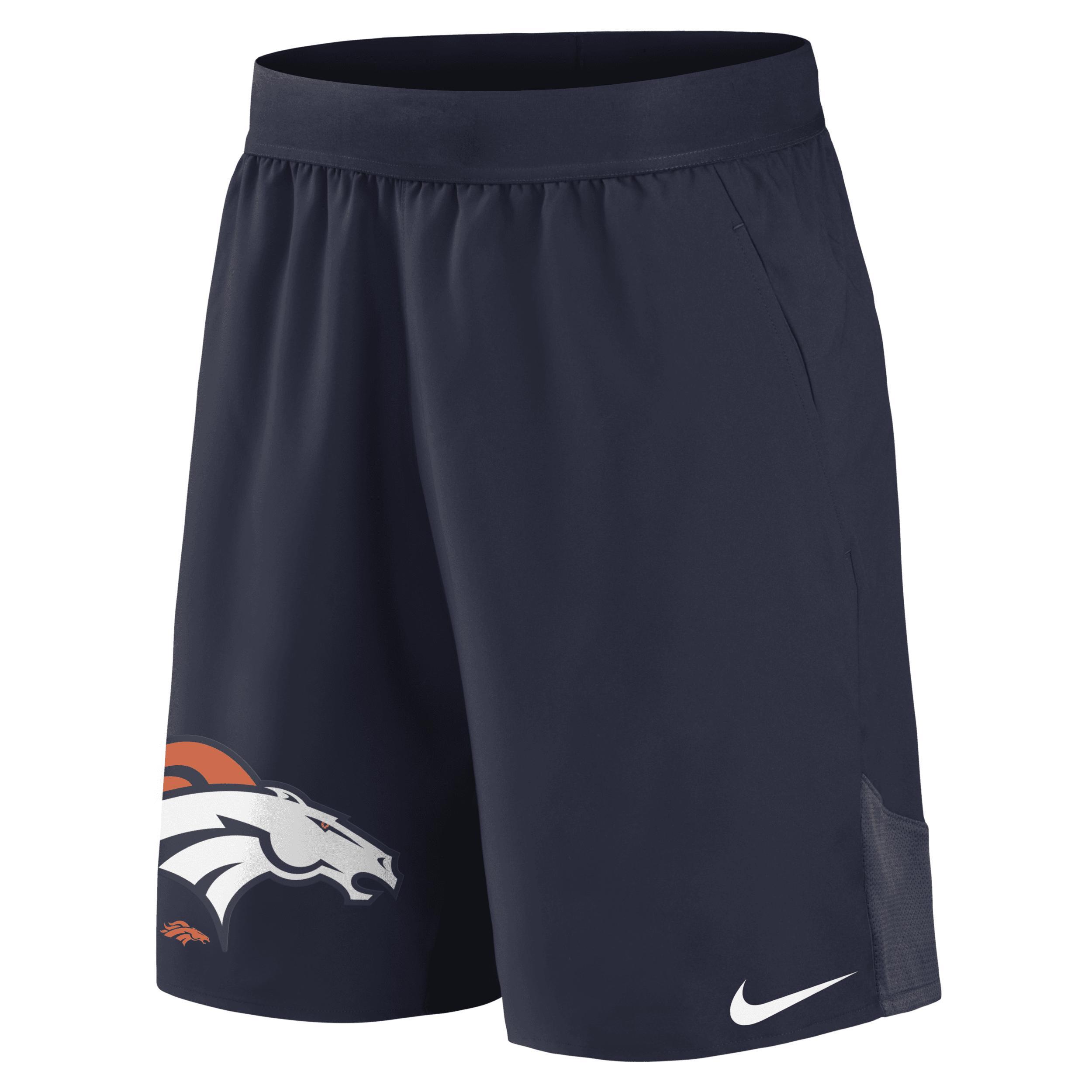 Mens Nike Denver Broncos Stretch Performance Shorts Blue Product Image