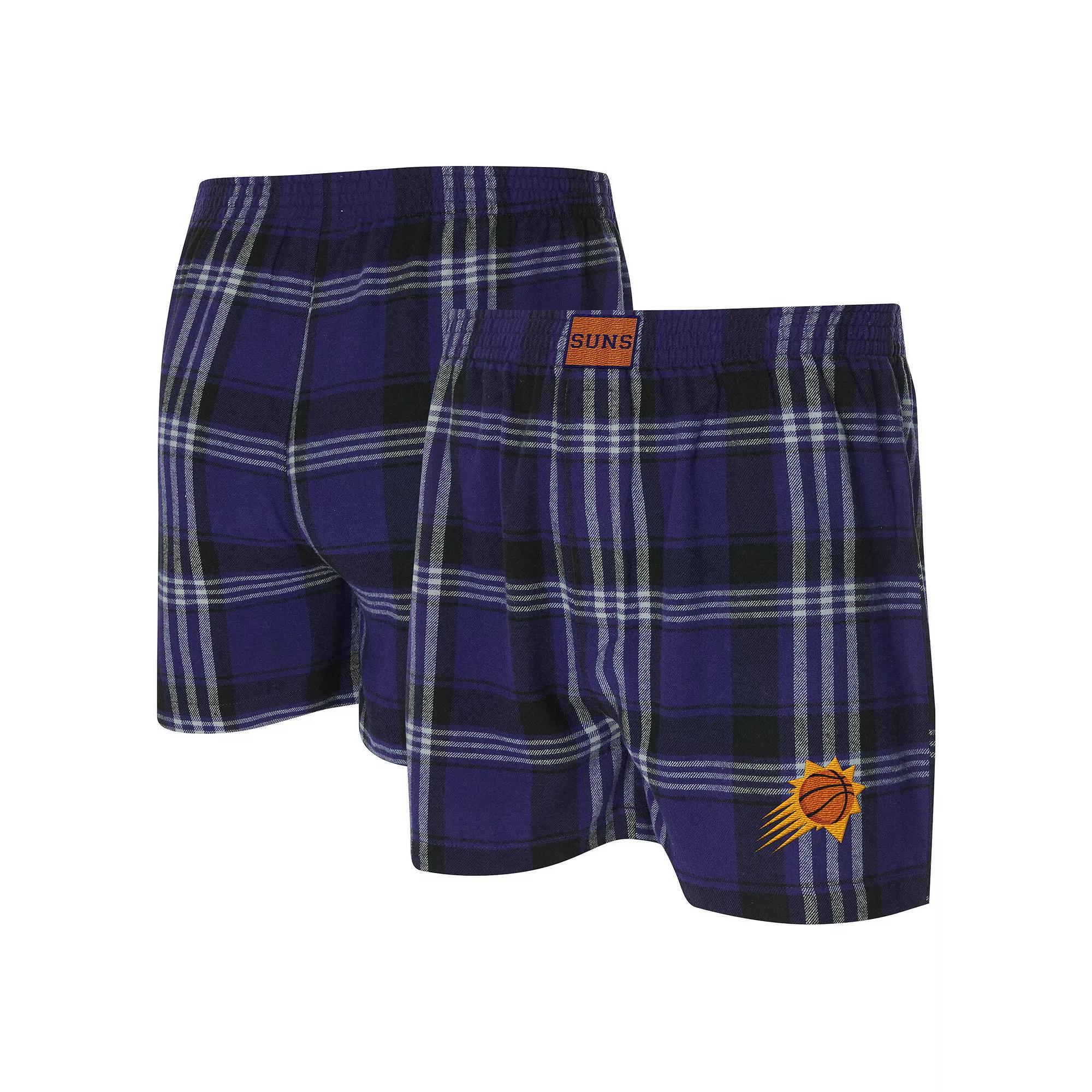 Men's Concepts Sport Purple Phoenix Suns Region Flannel Boxer Short, Size: XL, Phx Purple Product Image