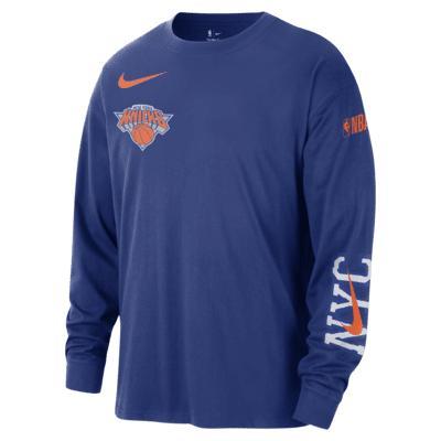 New York Knicks Courtside City Edition Nike Men's NBA Max90 Long-Sleeve T-Shirt Product Image