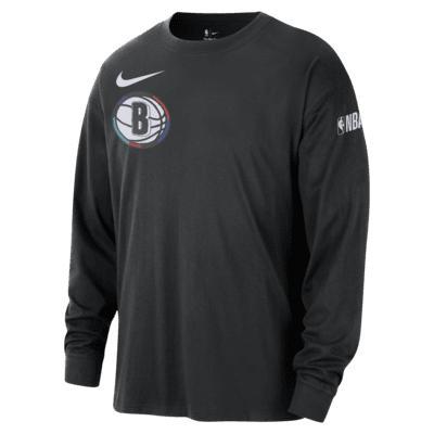 Brooklyn Nets Courtside City Edition Nike Men's NBA Max90 Long-Sleeve T-Shirt Product Image