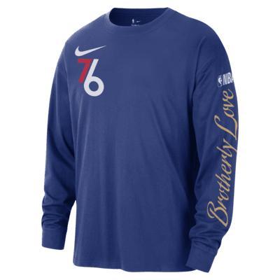 Philadelphia 76ers Courtside City Edition Nike Men's NBA Max90 Long-Sleeve T-Shirt Product Image