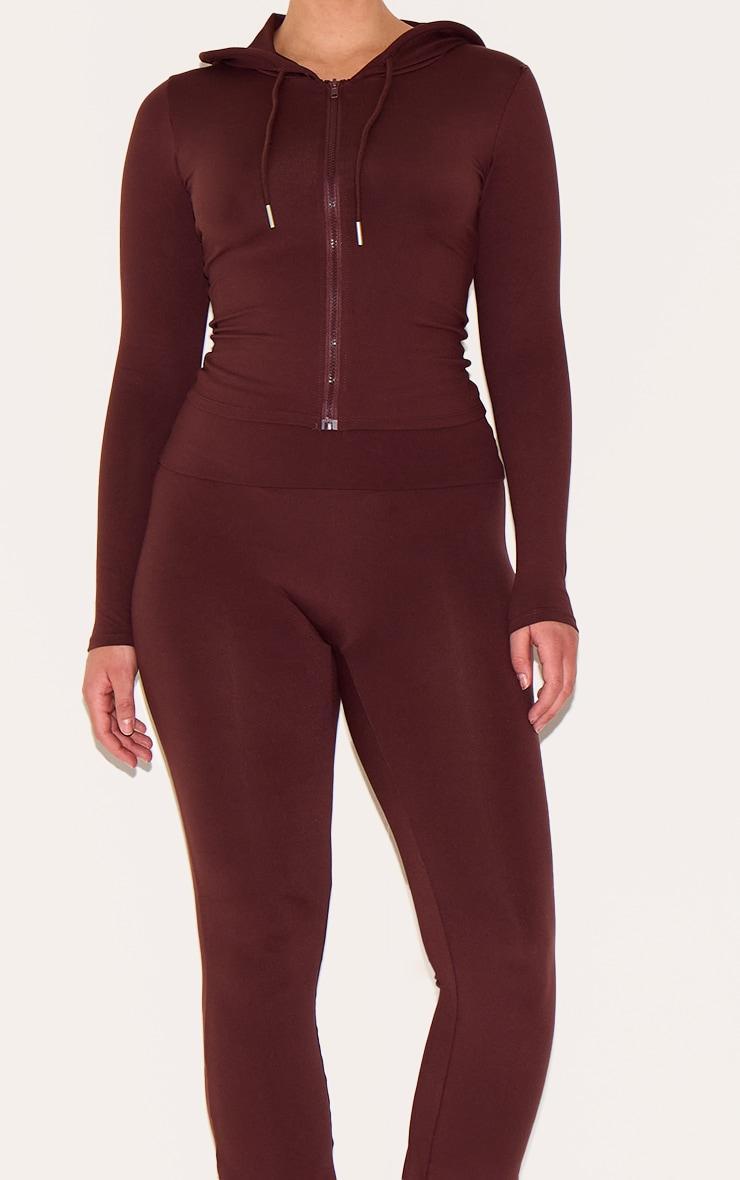 Shape Brown Stretch Sculpted Foldover Waist Flare Pants Product Image