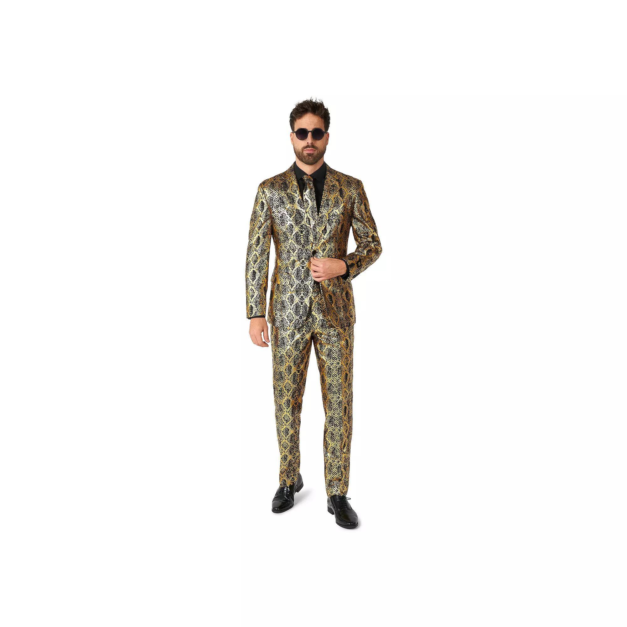 Men's OppoSuits Modern-Fit 3-pc. Shiny Snake Print Novelty Suit & Tie Set, Size: 42 - Regular Product Image