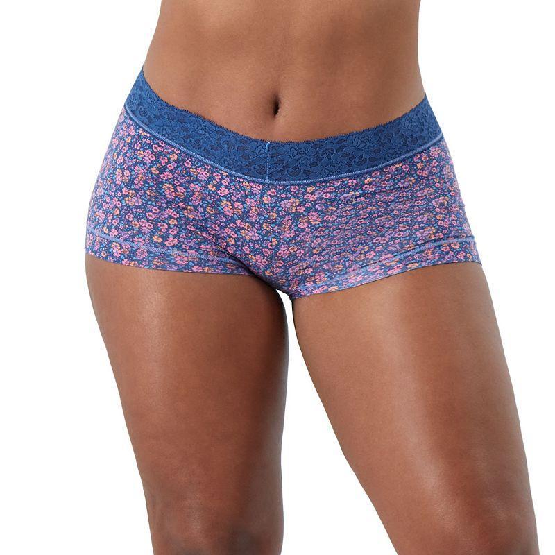 Maidenform Dream Cotton Lace-Trim Boyshort Underwear 40859, Womens Product Image