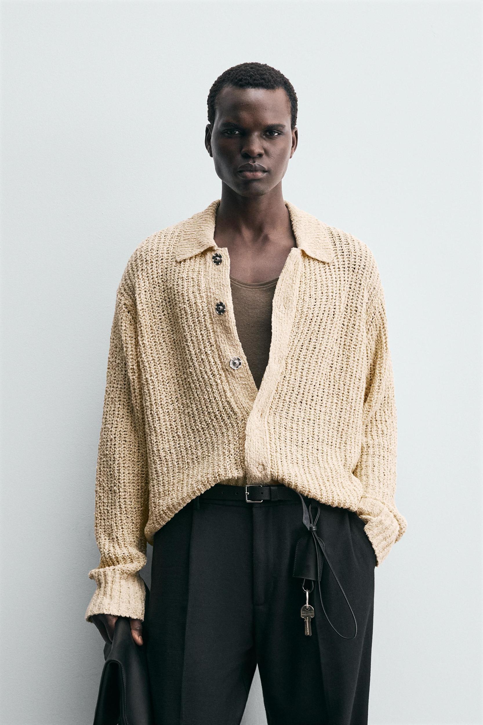 TEXTURED KNIT CARDIGAN Product Image