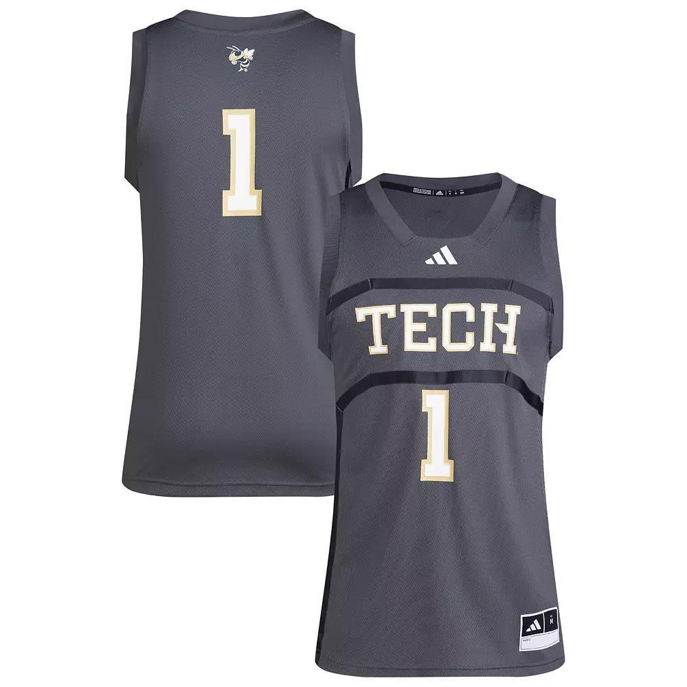 Men's adidas #1 Gray Georgia Tech Yellow Jackets Replica Swingman Jersey, Size: Large, Nc2 Grey Product Image