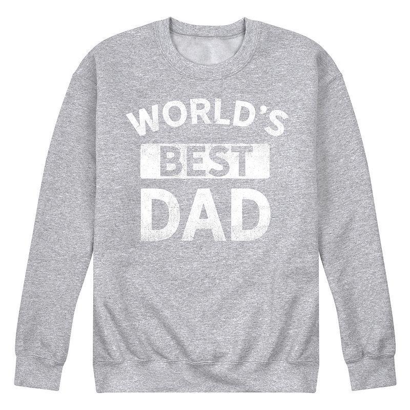 Mens Worlds Best Dad Fleece Sweatshirt Blue Product Image
