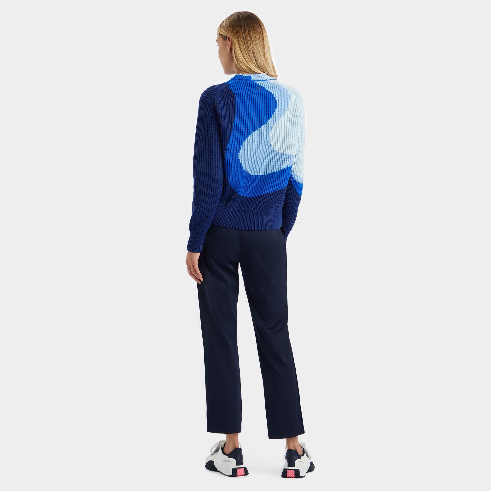MERINO WOOL GRADIENT JACQUARD CREWNECK SWEATER Product Image