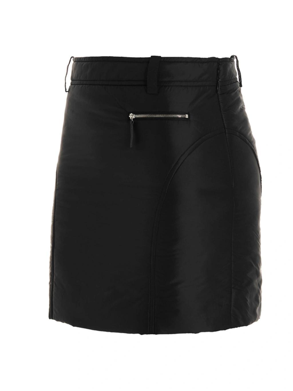 KHAITE Women's Mitsi Leather Mini Skirt In Black Product Image