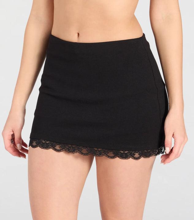Hint Of Romance Lace Trim Mini Skort Product Image