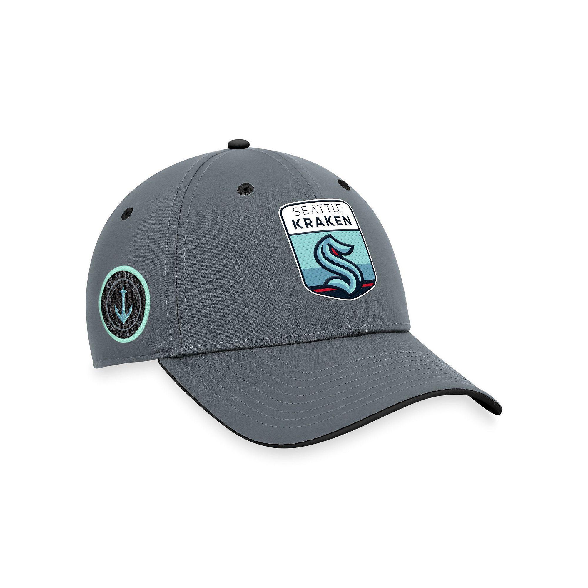 Men's Fanatics Branded  Gray Seattle Kraken Authentic Pro Home Ice Flex Hat, Size: Medium/Large, Krk Grey Product Image