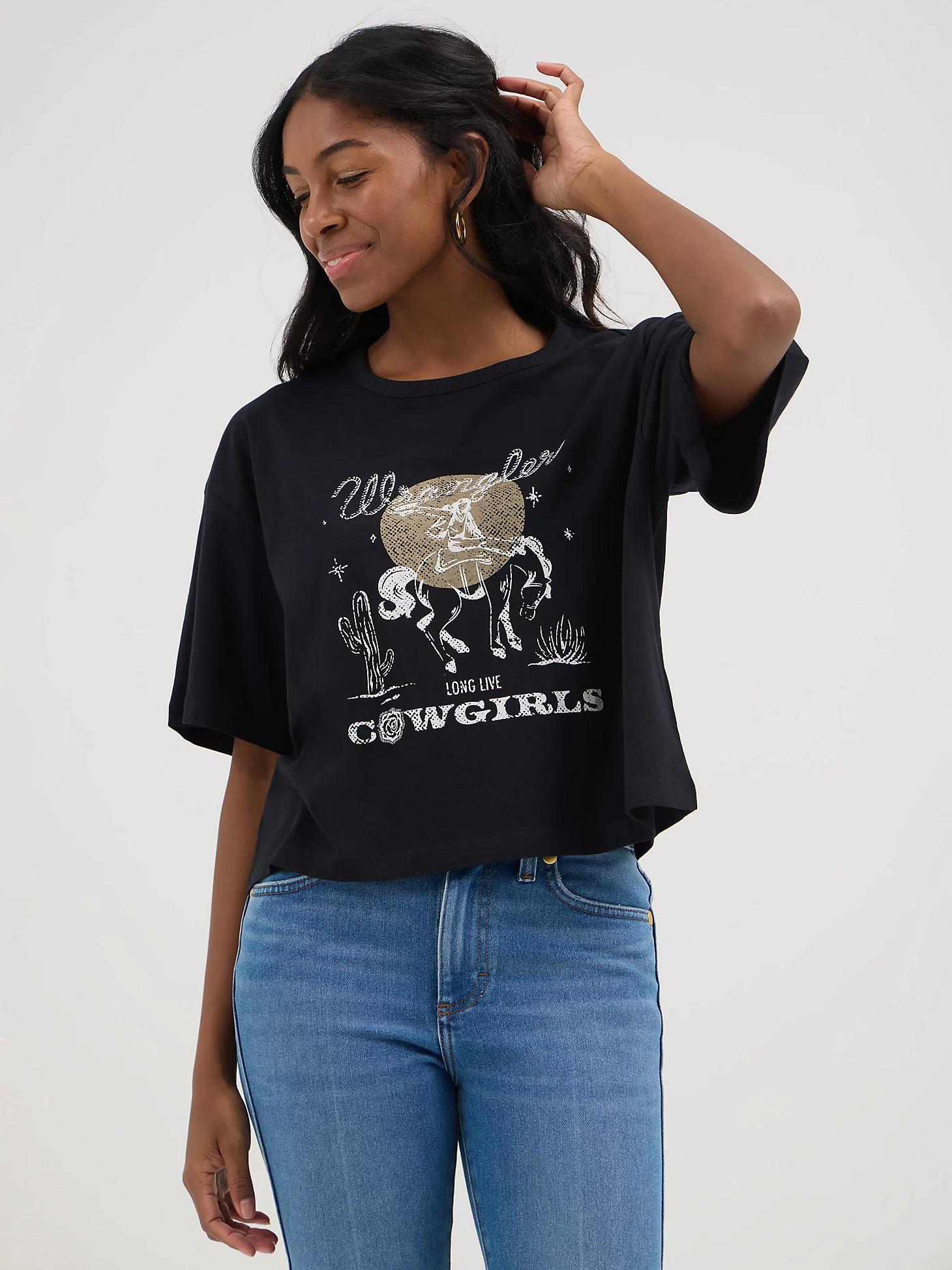 Wrangler® x Yellow Rose by Kendra Scott Boxy Crop Tee | Women's TOPS | Wrangler® Product Image