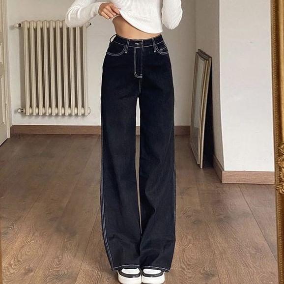 High Rise Wide Leg Jeans Product Image