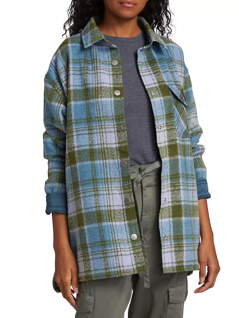 Plaid Wool Shirt Jacket Product Image