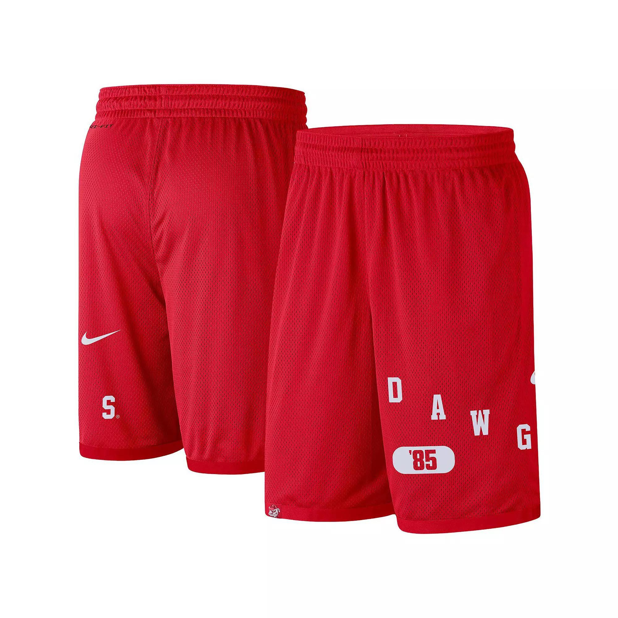 Men's Nike Red Georgia Bulldogs Wordmark Performance Shorts, Size: Large Product Image