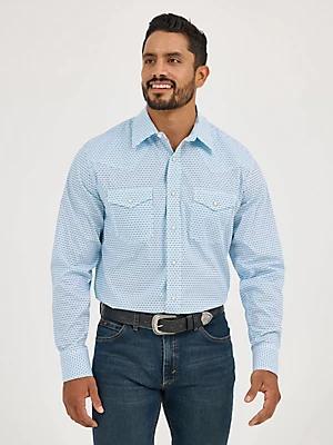 Men's 20X® Competition Advanced Comfort Long Sleeve Two Pocket Western Snap Shirt in Sangria Diamonds Product Image